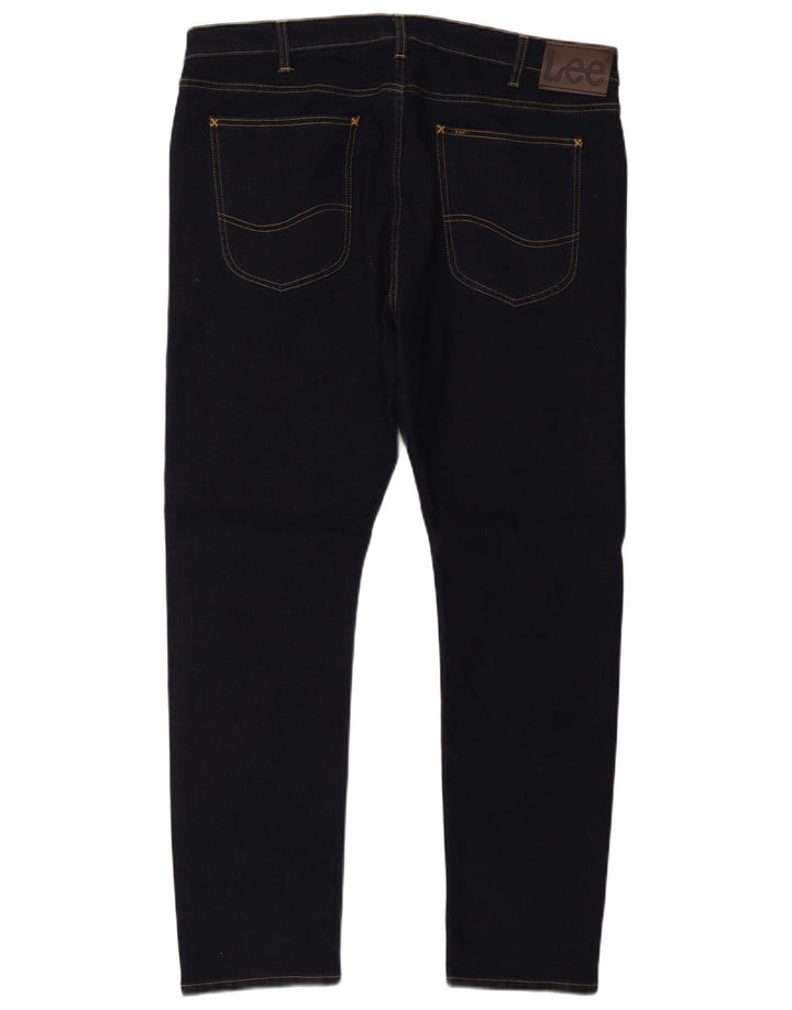 Lee Mens Luke Slim Jeans W40 L32 Azul Marinho Algodão