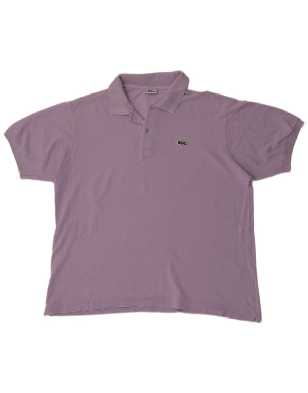 Camisa polo masculina Lacoste tamanho 6 XL algodão roxo