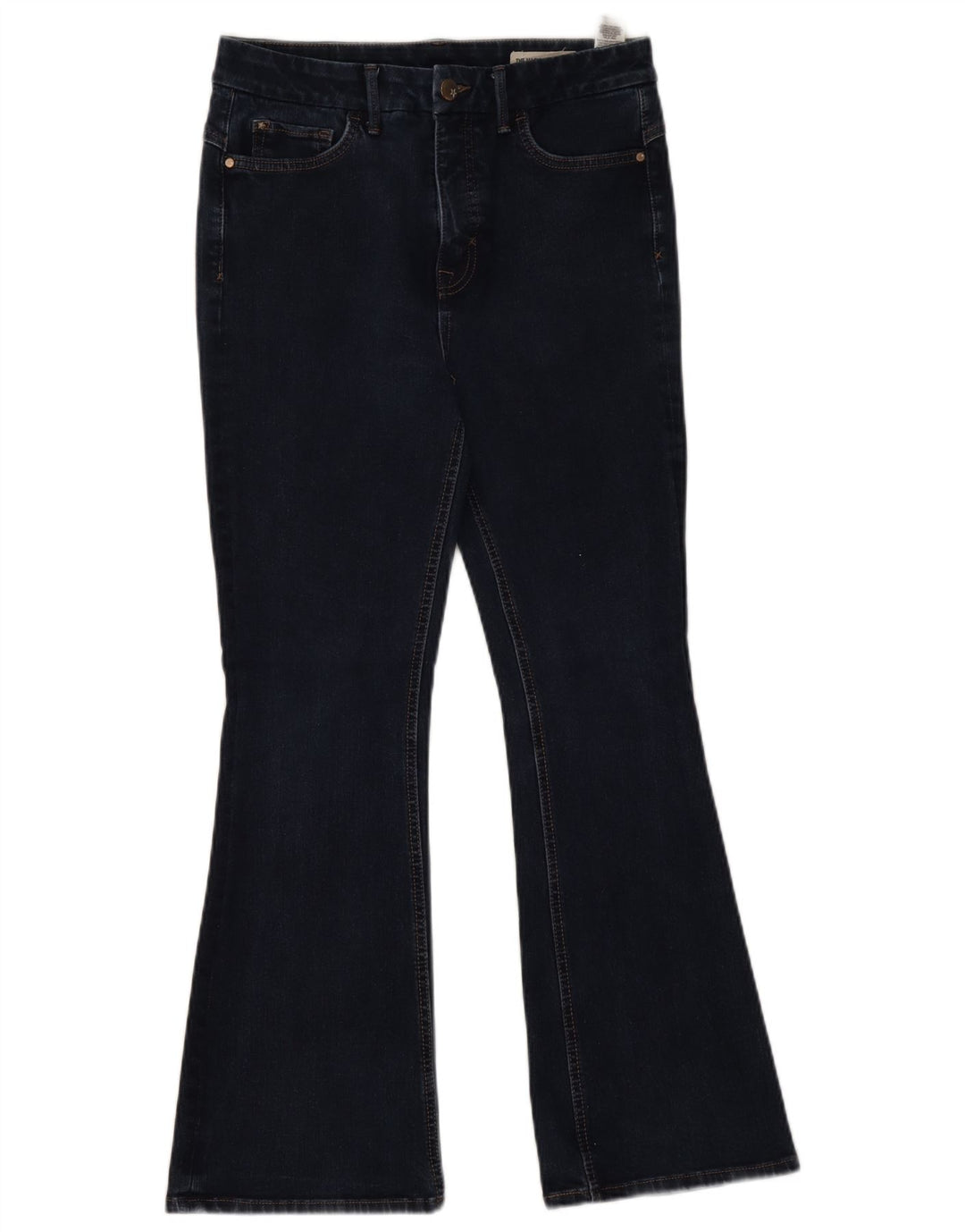 Calça jeans feminina Marks & Spencer UK 12 médio W28 L27 algodão azul marinho