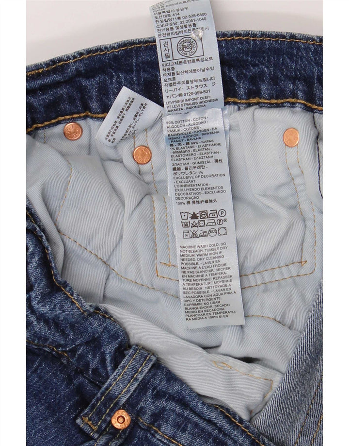 Levi's Masculino 502 Tapered Jeans W44 L27 Azul Algodão