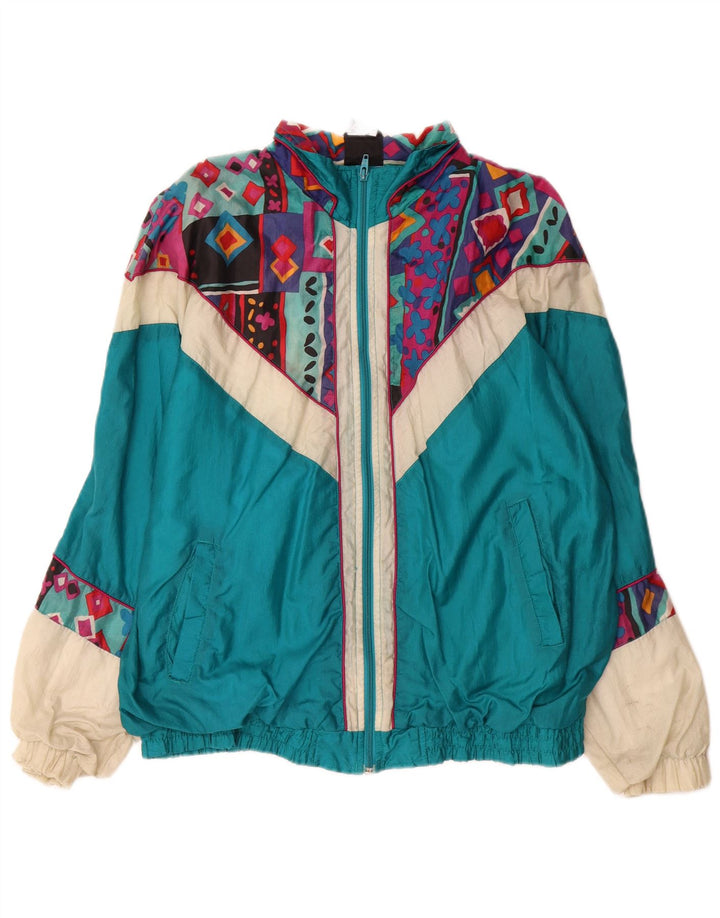 Stefano Mens Treino Top Jaqueta Grande Azul Colorblock Nylon