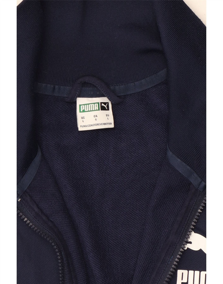 PUMA Mens Tracksuit Top Jacket Grande Azul Marinho Colourblock Poliéster