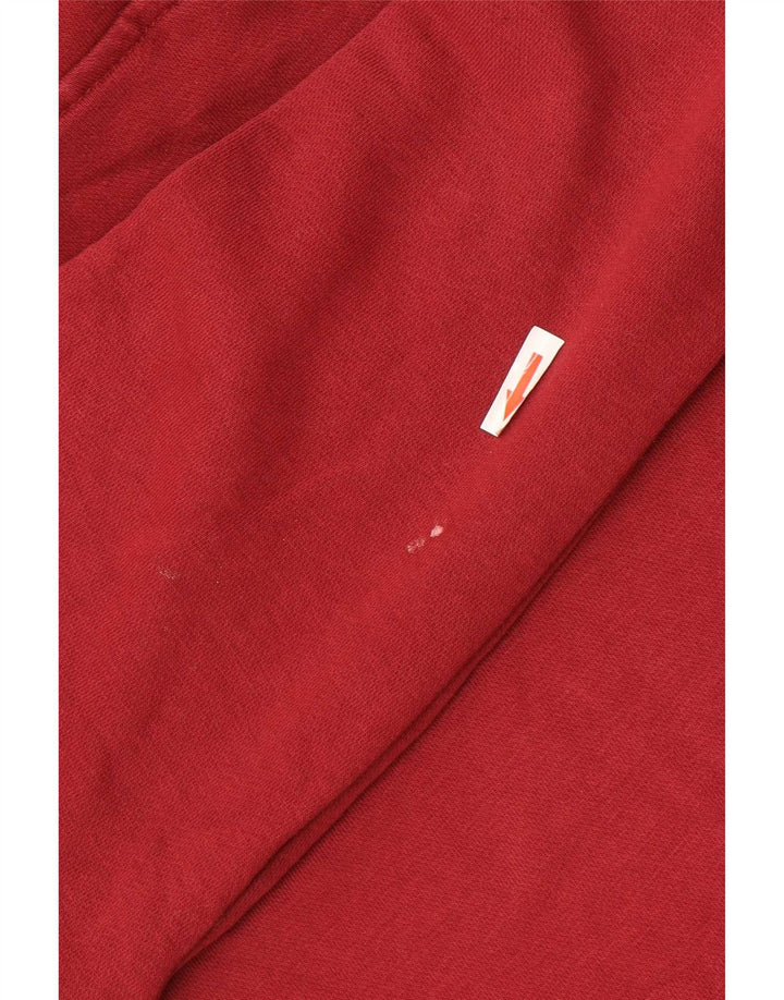 Jumper com capuz feminino Nike Oversized UK 10 pequeno algodão vermelho
