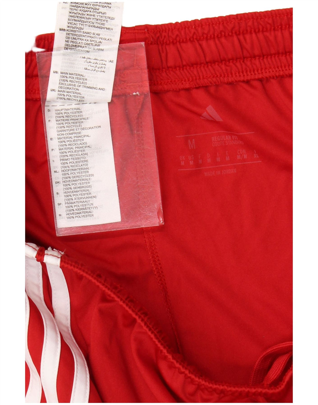 ADIDAS Mens Aeroready Regular Fit Sport Shorts Médio Poliéster Vermelho
