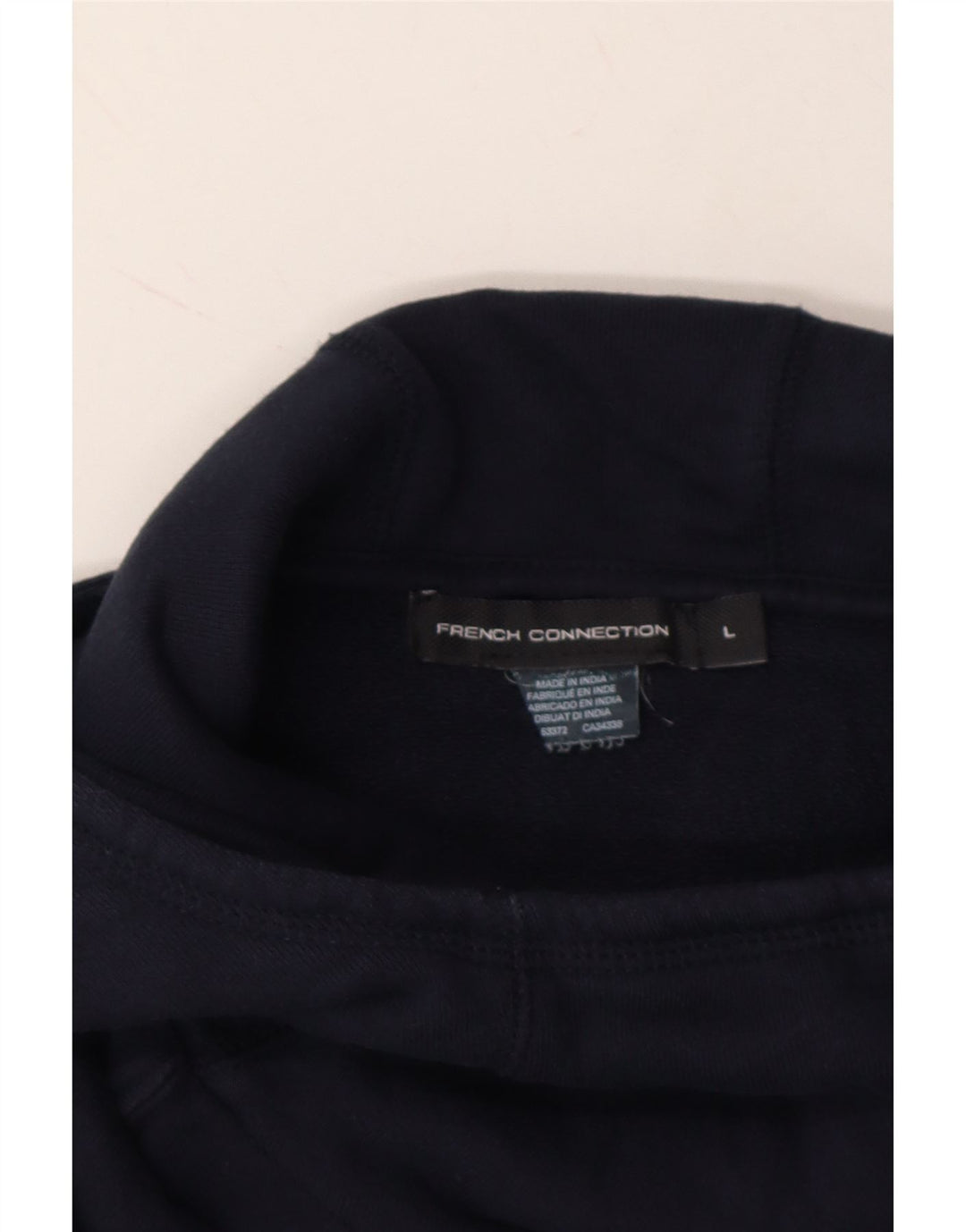 FRENCH CONNECTION Mens Hoodie Jumper Large Navy Blue Cotton Vintage French Connection and Second-Hand French Connection from Messina Hembry 