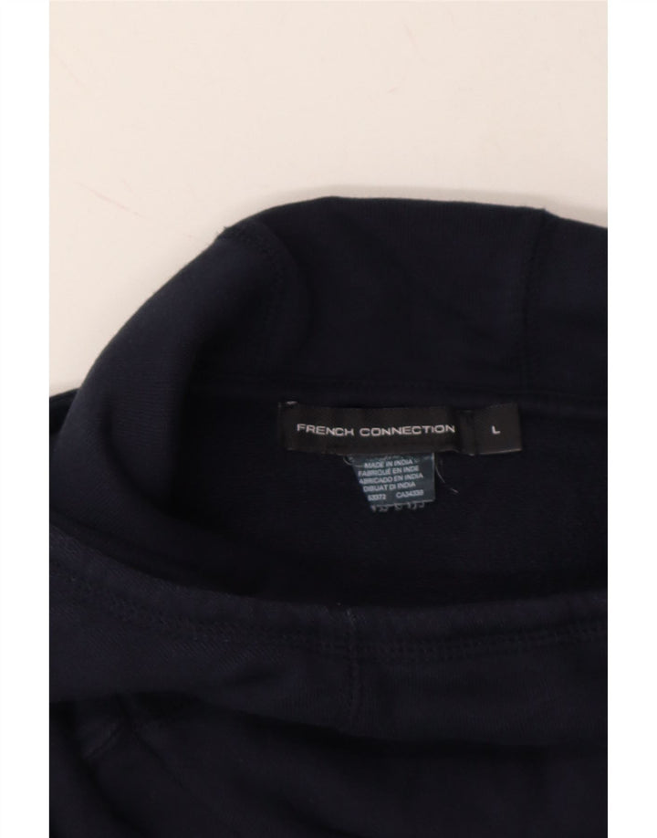 FRENCH CONNECTION Mens Hoodie Jumper Large Navy Blue Cotton Vintage French Connection and Second-Hand French Connection from Messina Hembry 
