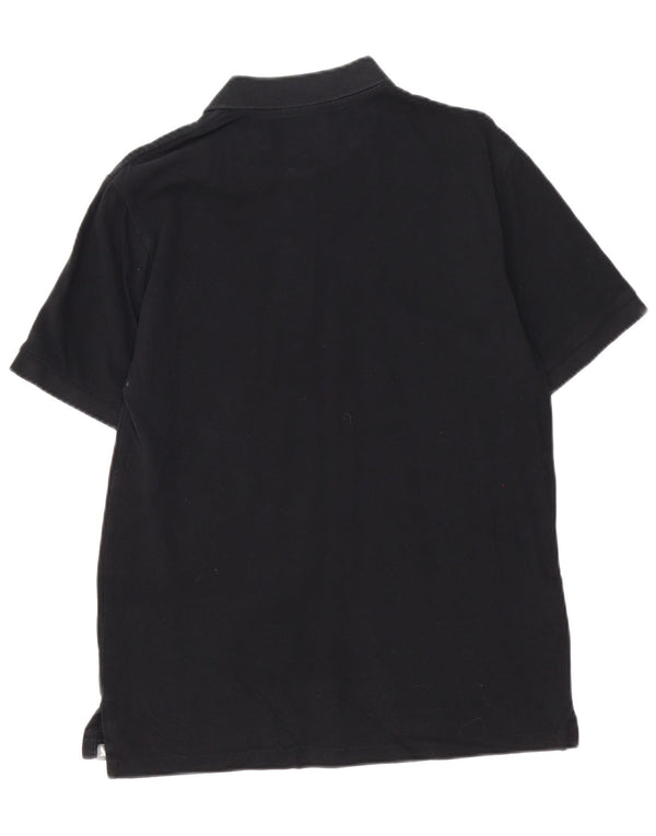 Camisa polo masculina EDDIE BAUER de algodão preto médio