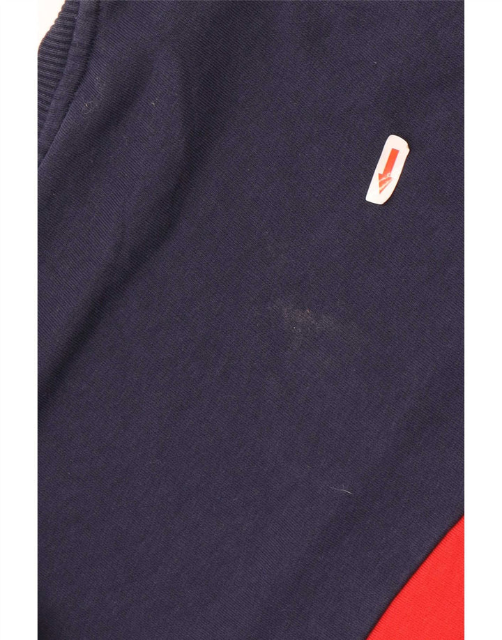 Fila moletom masculino jumper médio azul marinho algodão colorblock