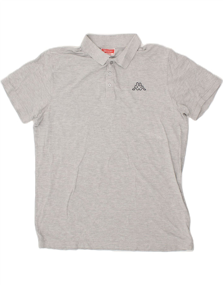 KAPPA Mens Polo Shirt XL Grey Cotton Vintage Kappa and Second-Hand Kappa from Messina Hembry 