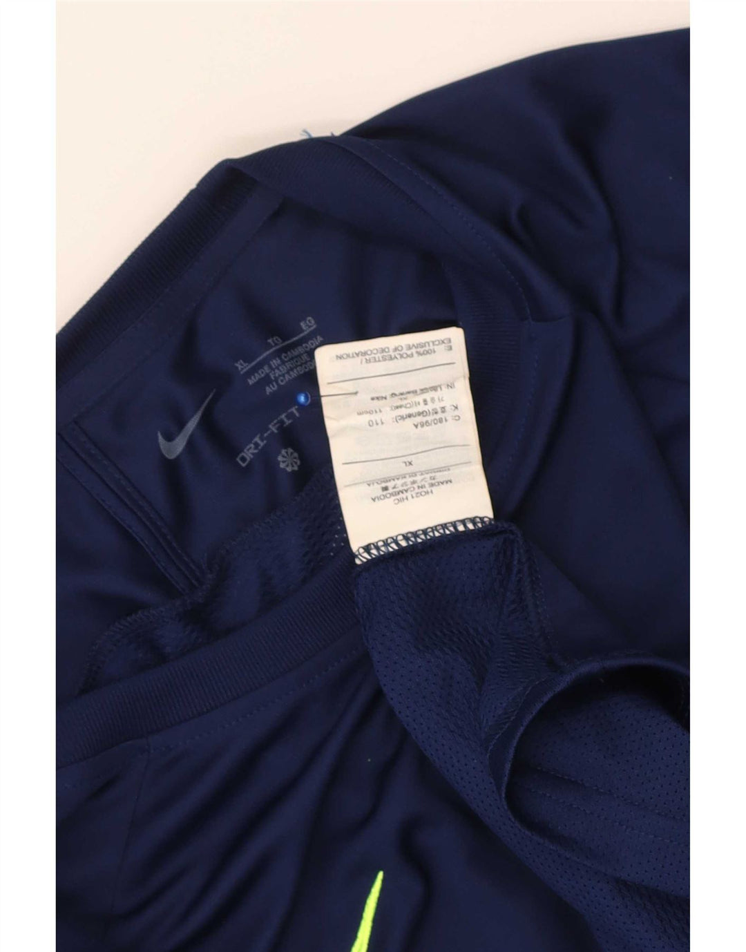 Camiseta Nike Masculina Dri Fit Top XL Azul Marinho Colourblock Poliéster