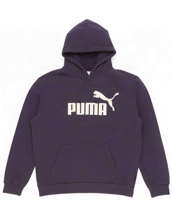 Suéter com capuz gráfico masculino Puma grande algodão azul marinho