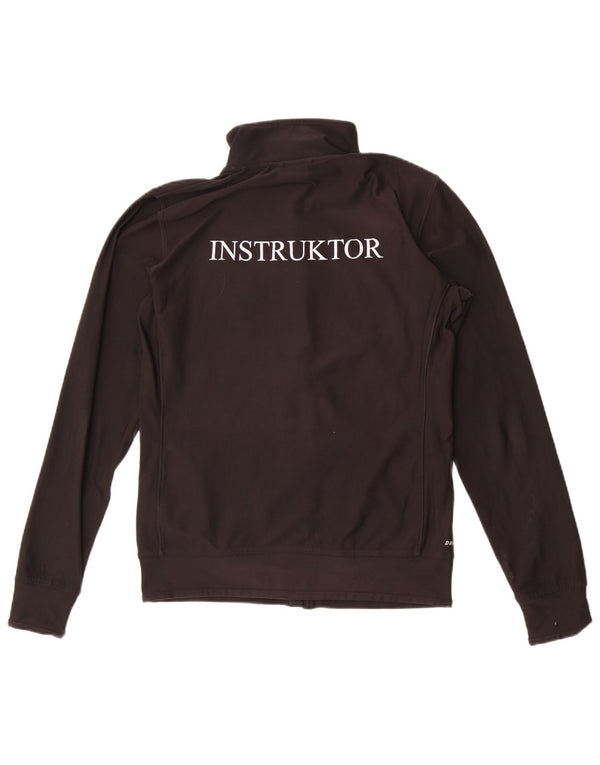 Nike Womens Graphic Tracksuit Top Jacket UK 14 Médio Preto Poliéster