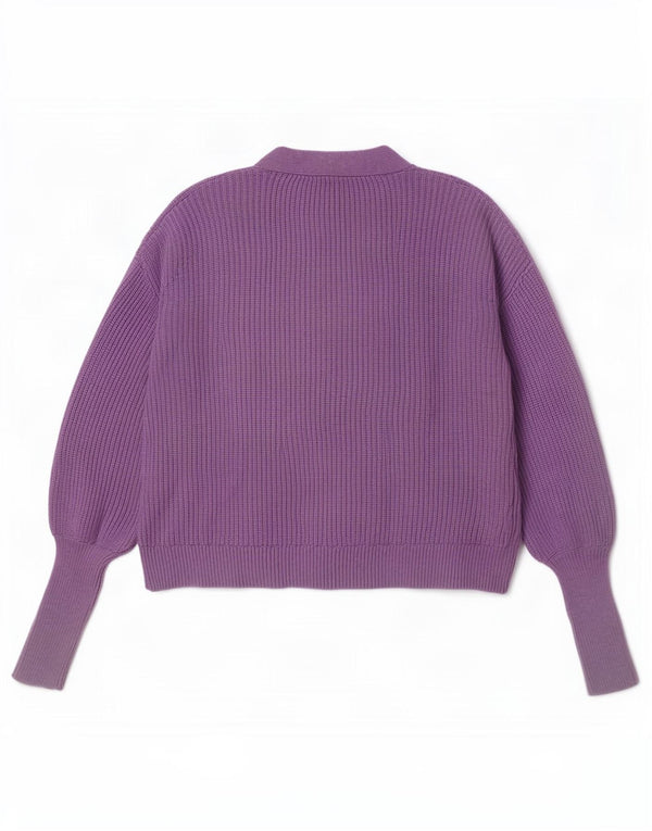 Suéter cardigã feminino Marks & Spencer UK 14 viscose roxa média