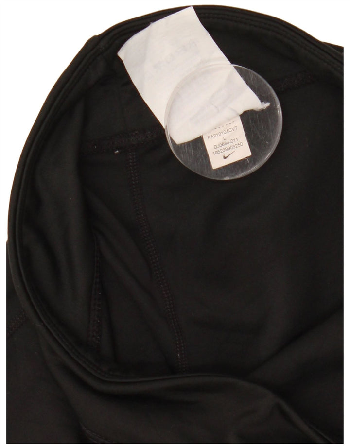 Shorts esportivos femininos NIKE 12-13 anos grandes de poliéster preto