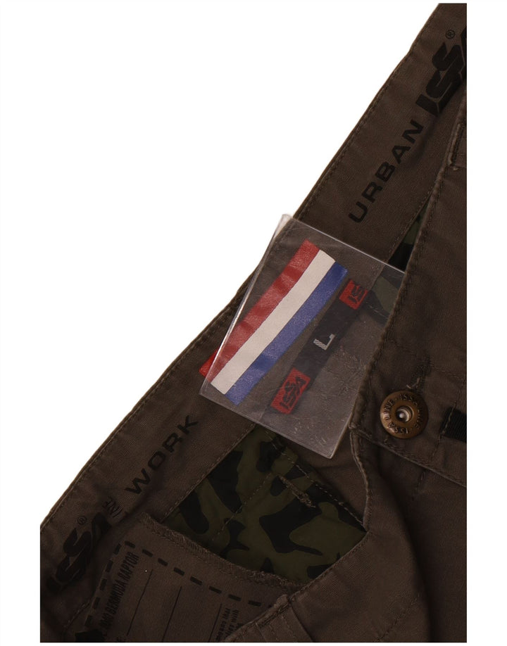 Shorts cargo masculino Issa grande W36 cáqui