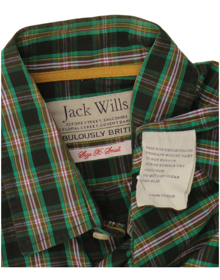 Camisa masculina Jack Wills XS verde xadrez algodão