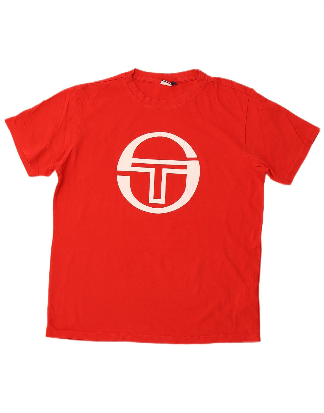 Camiseta gráfica masculina Sergio Tacchini Top grande de algodão vermelho