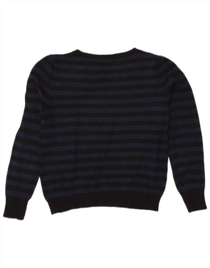 Suéter feminino Marks & Spencer com gola canoa Reino Unido 14 médio azul marinho