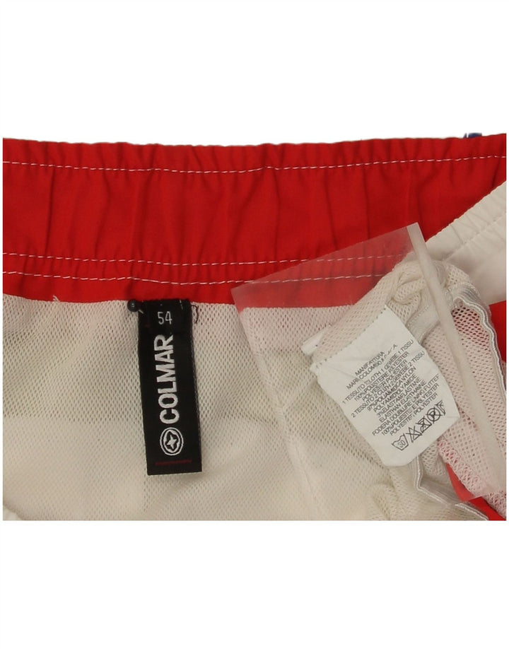 Calções de banho masculinos Colmar Graphic IT 54 XL vermelho colorblock poliéster