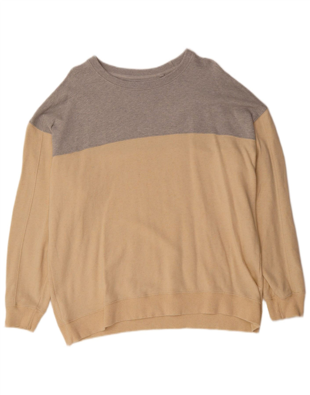 FAT FACE moletom masculino jumper grande bege colorblock algodão
