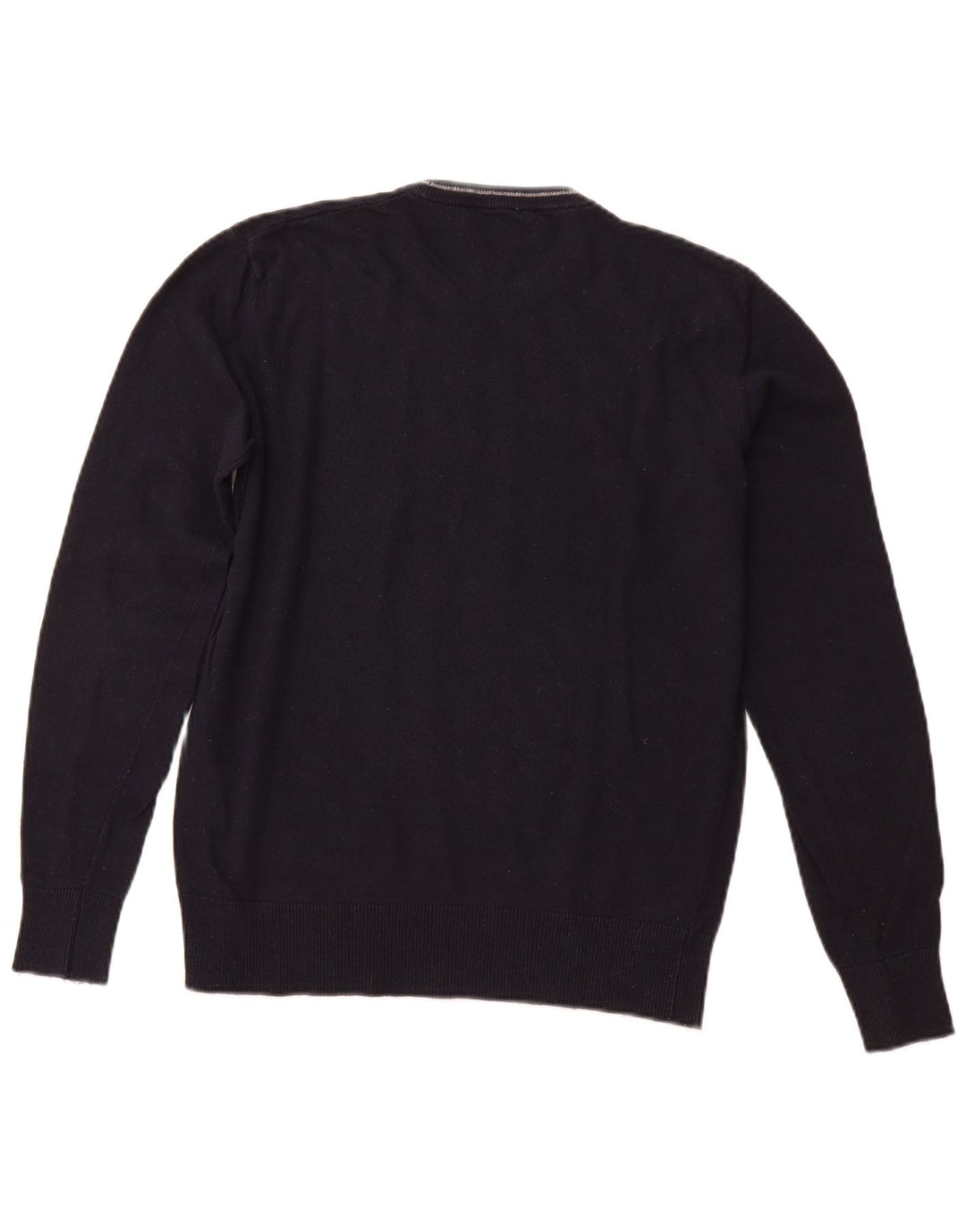 Suéter masculino ARMANI JEANS com gola redonda e viscose azul marinho médio