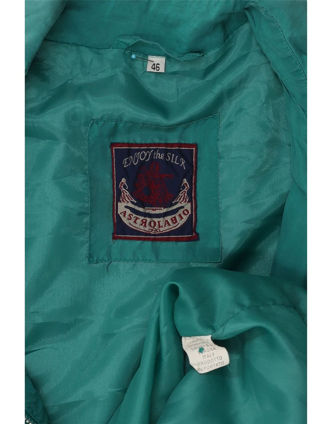 Sobretudo feminino Astrolabio Oversized IT 46 grande seda verde