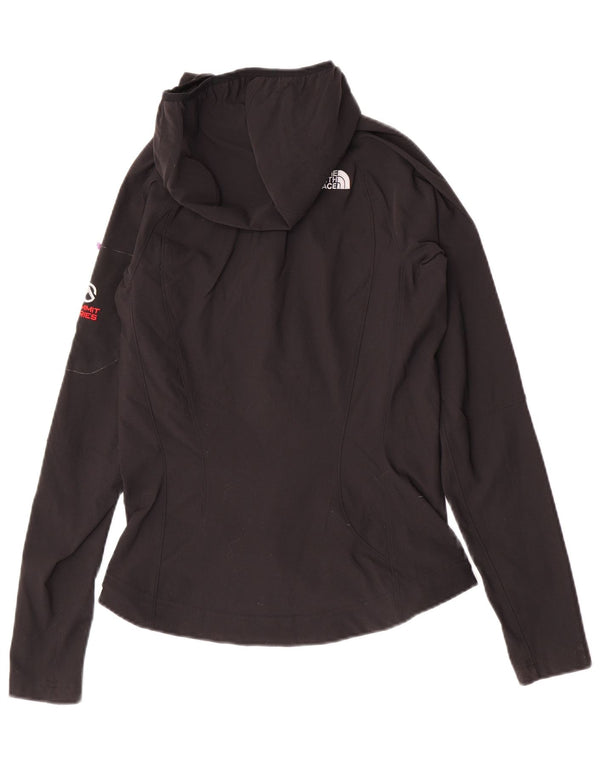 Suéter feminino com capuz e zíper The North Face Reino Unido 10 pequeno preto nylon