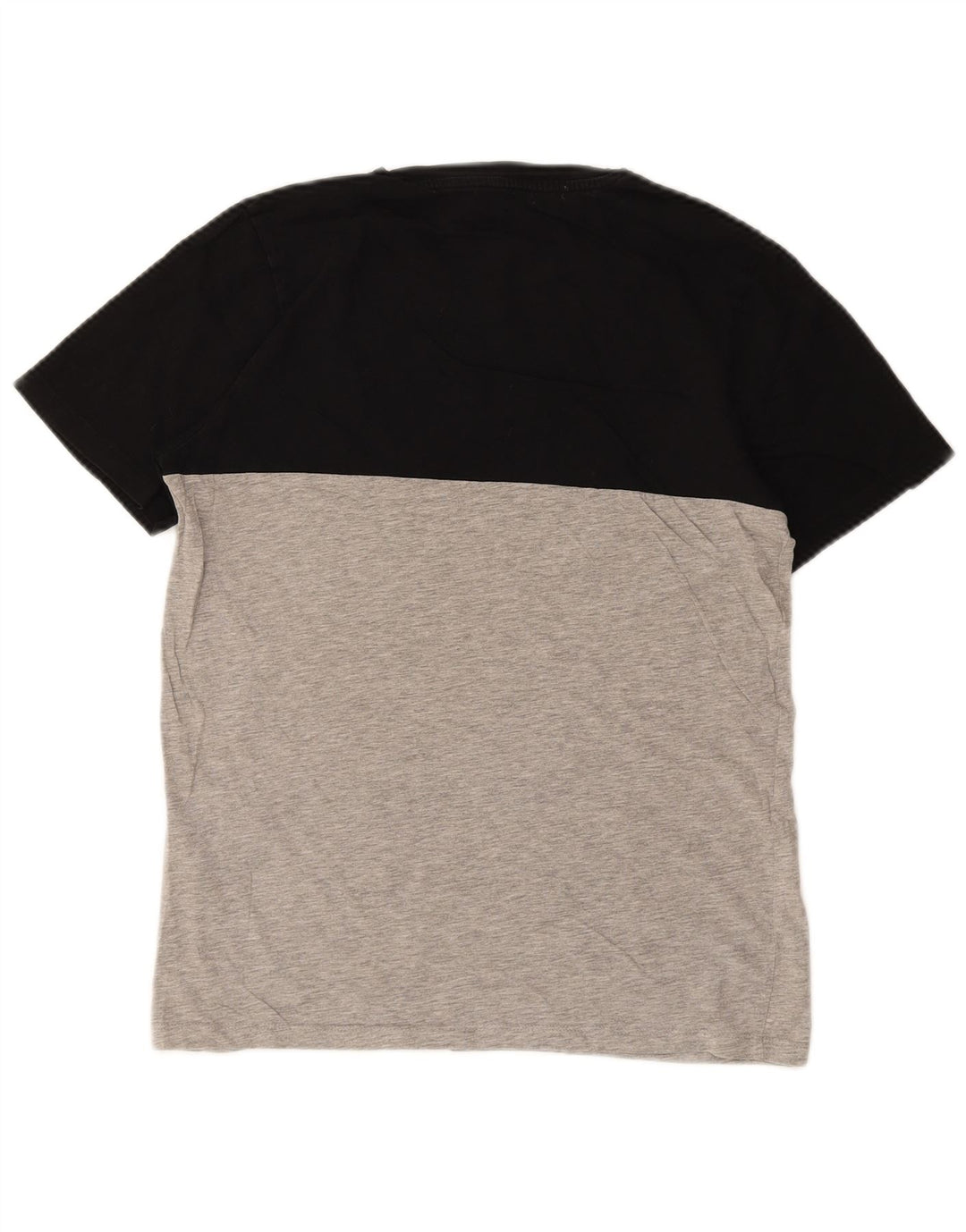 JACK & JONES Camiseta masculina gráfica Top médio preto colorblock algodão