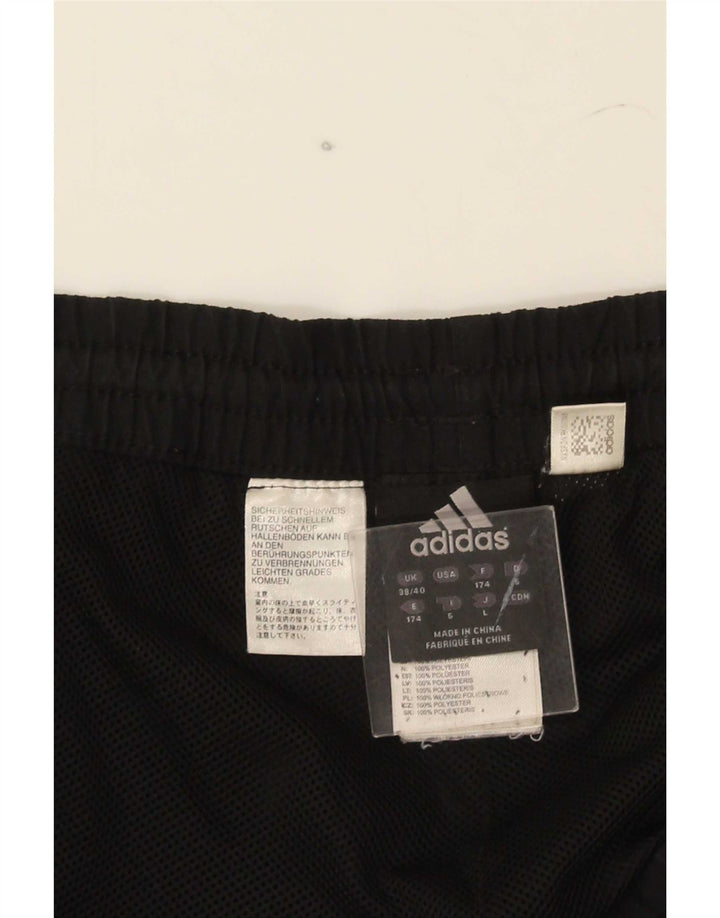 Calça de treino masculina Adidas Joggers UK 38/40 poliéster preto médio