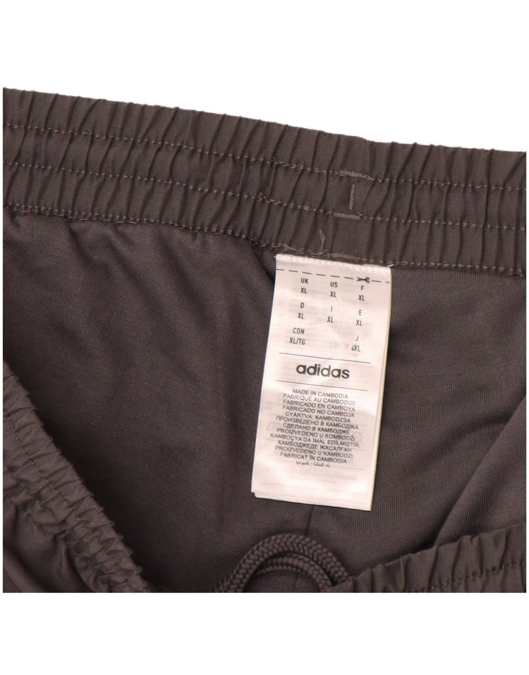 Calças de treino masculinas ADIDAS XL cinza poliéster