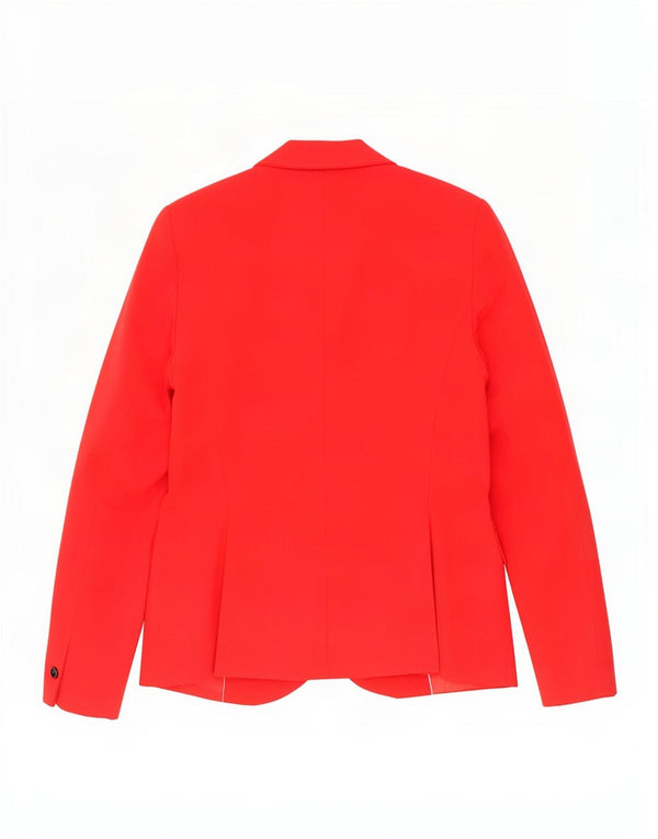 Jaqueta blazer feminina Zara com 1 botão EU 36 XS poliéster vermelho