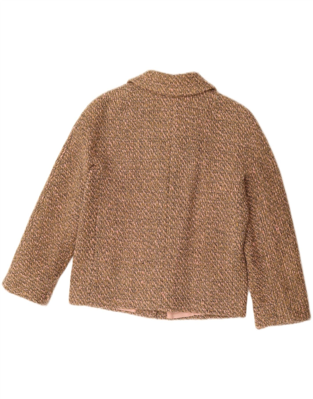 Jaqueta blazer vintage feminina com 4 botões Reino Unido 16 grande marrom