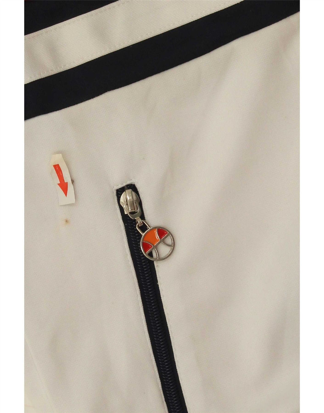 Ellesse Mens Treino Top Jacket Pequeno Poliéster Colorblock Branco