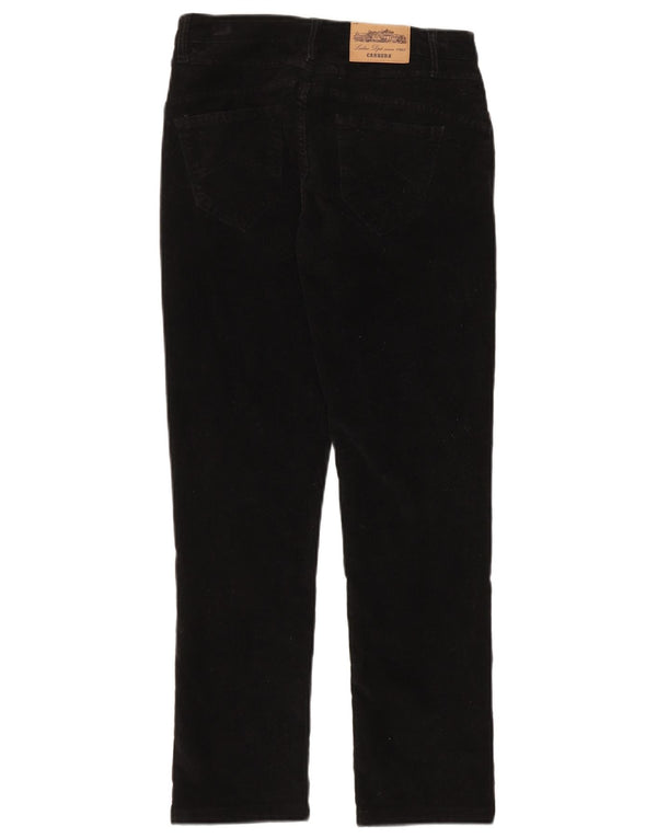 Calça feminina Carrera de veludo cotelê regular IT 40 pequena W27 L26 preta