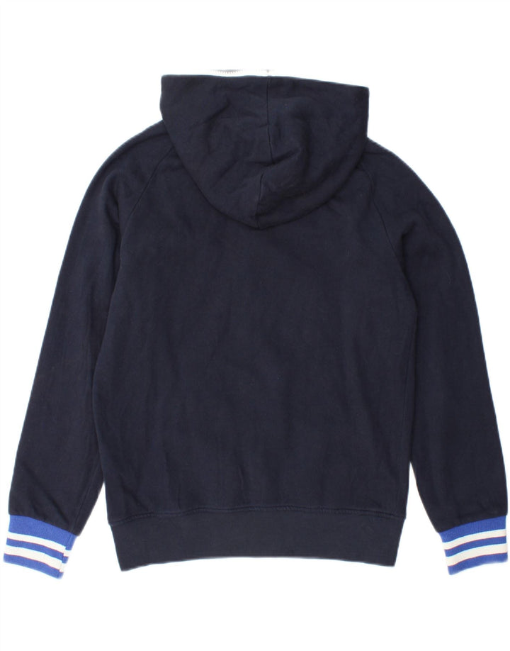 CONVERSE Boys Graphic Zip Hoodie Sweater 11-12 Years Navy Blue Cotton Vintage Converse and Second-Hand Converse from Messina Hembry 