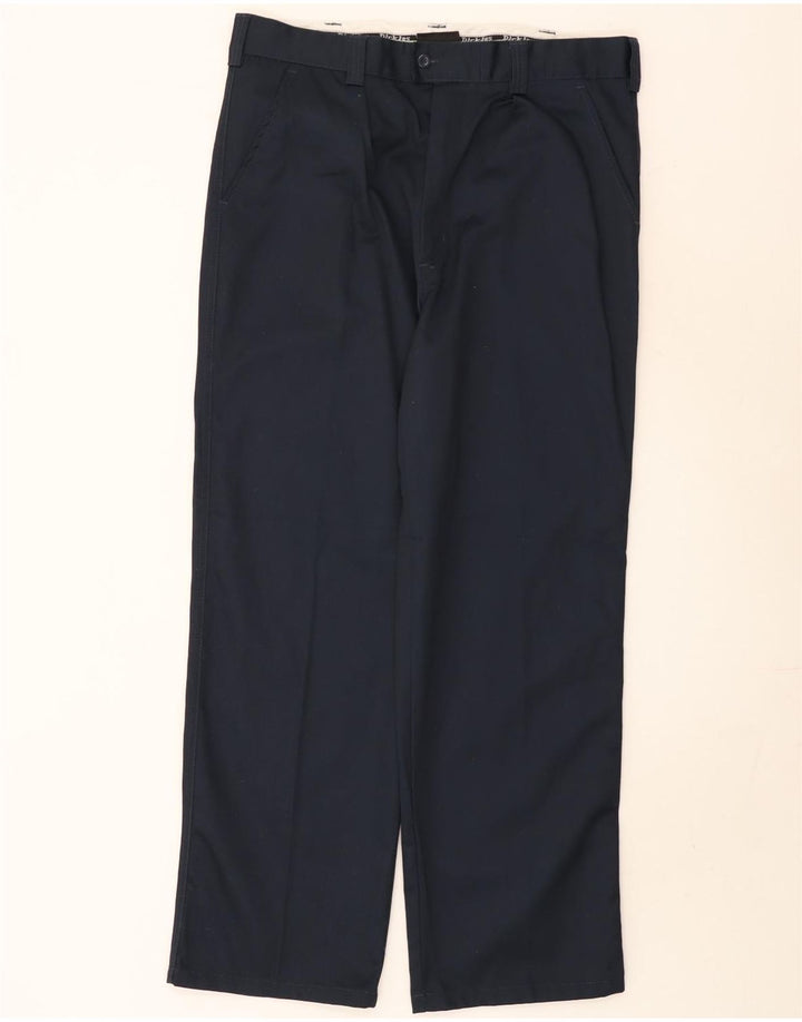 Calças Chino retas masculinas Dickies W38 L31 poliéster preto