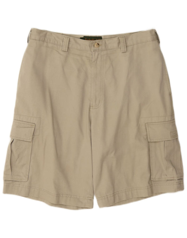 Timberland Mens Cargo Shorts W33 Médio Algodão Bege