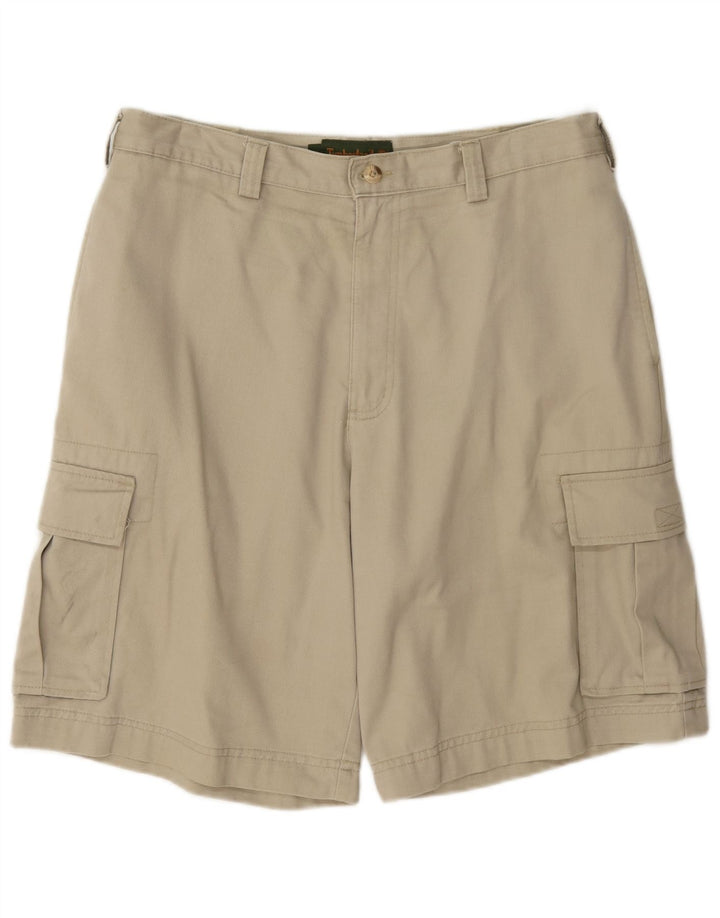 Timberland Mens Cargo Shorts W33 Médio Algodão Bege