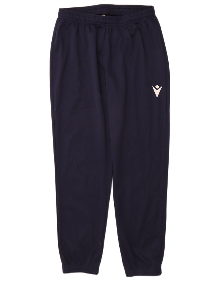 Calça de treino masculina Macron Joggers grande poliéster azul marinho