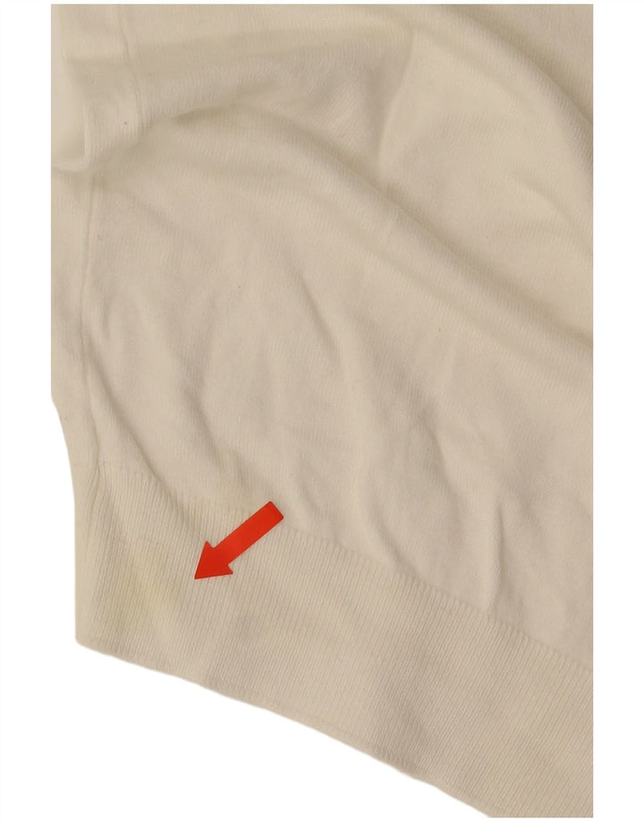 Zara Suéter masculino com gola redonda pequeno branco
