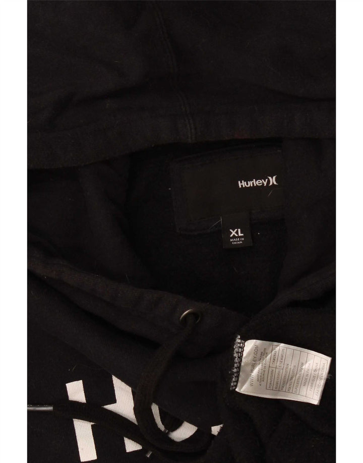 Suéter com capuz gráfico masculino Hurley XL preto poliéster