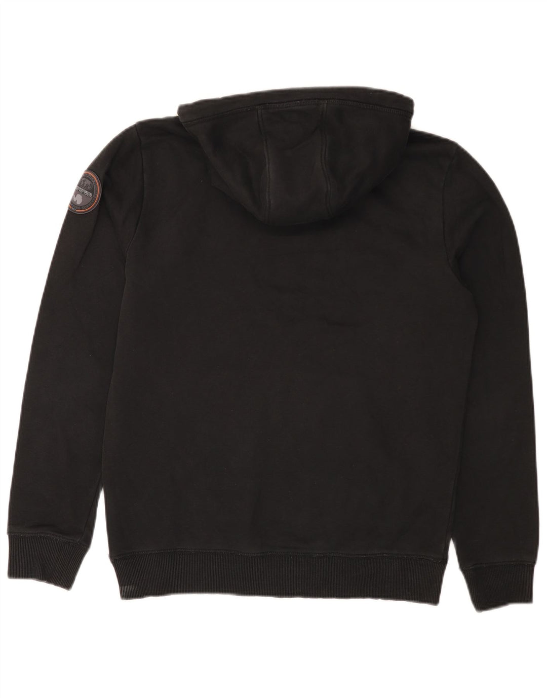 NAPAPIJRI Suéter masculino com capuz gráfico geográfico pequeno de algodão preto