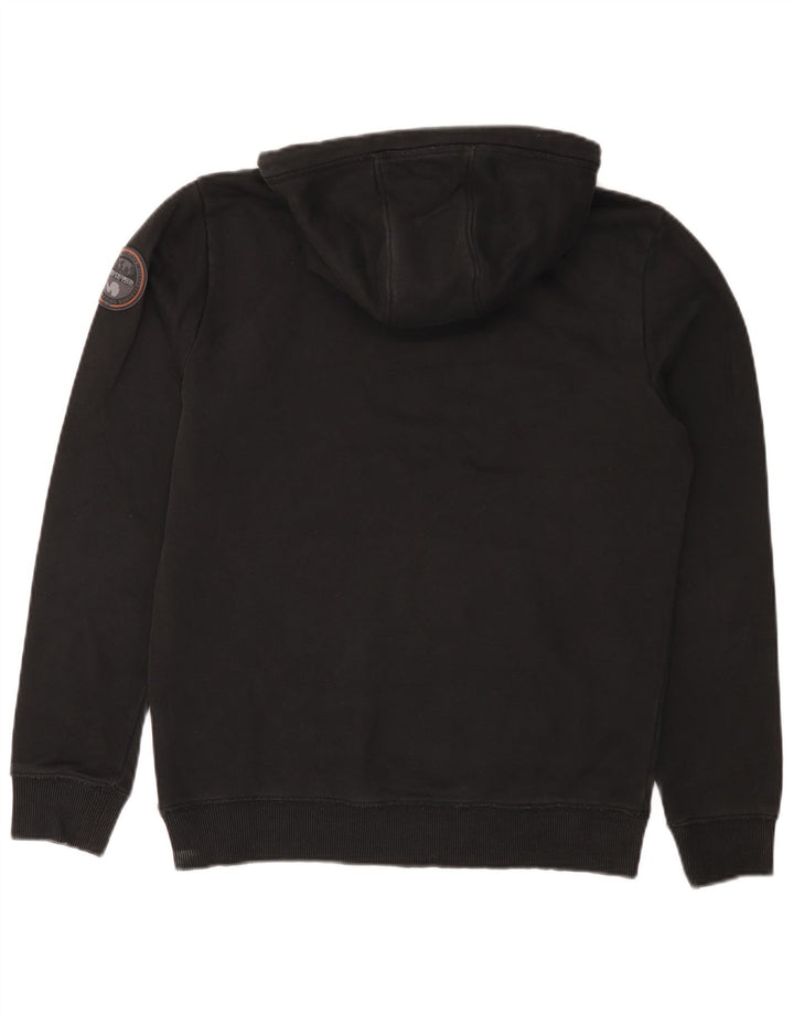 NAPAPIJRI Suéter masculino com capuz gráfico geográfico pequeno de algodão preto