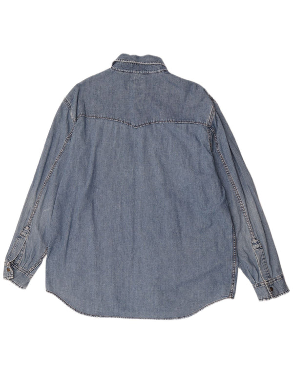 Camisa jeans masculina Energie 2XL algodão azul