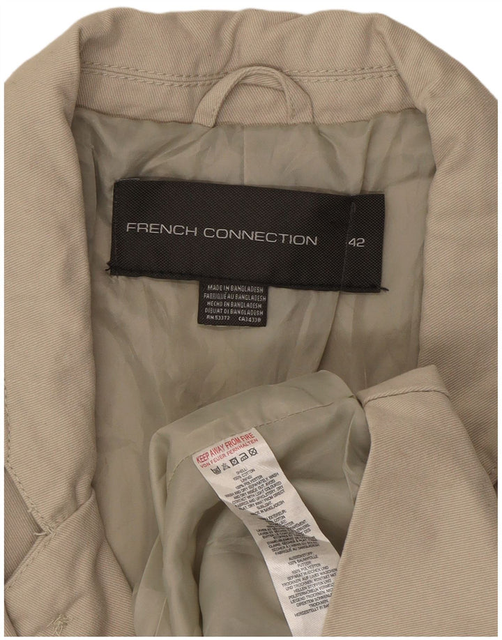 Jaqueta blazer masculina de 2 botões French Connection UK 42 XL algodão bege