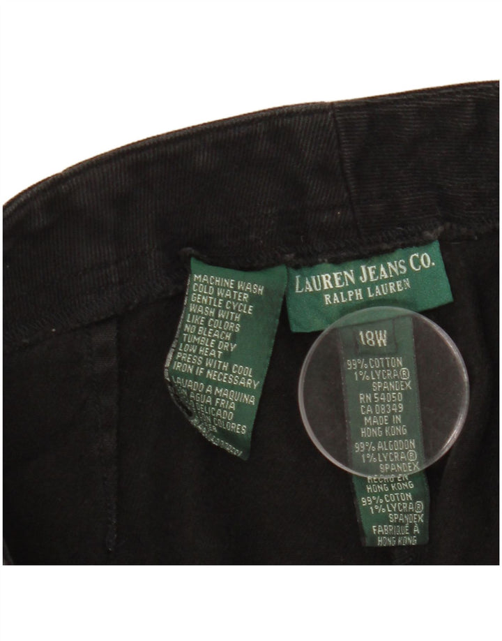 RALPH LAUREN Womens Straight Jeans US 18 2XL W36 L30 Black Cotton