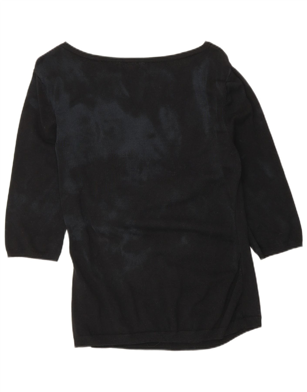 Top feminino Phase Eight manga 3/4 Reino Unido 12 viscose preta média