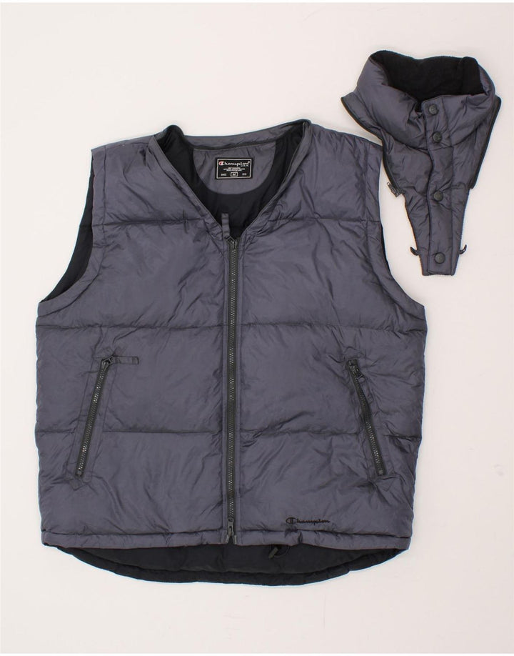 CHAMPION Womens Padded Gilet UK 18 XL Grey Nylon Vintage Champion and Second-Hand Champion from Messina Hembry 
