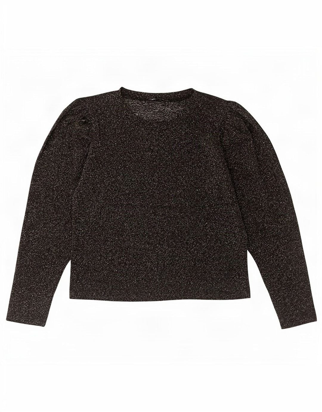Top feminino Zara manga comprida UK 12 médio preto