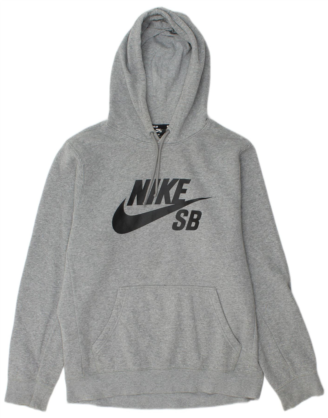 Suéter Nike masculino com capuz gráfico cinza médio algodão